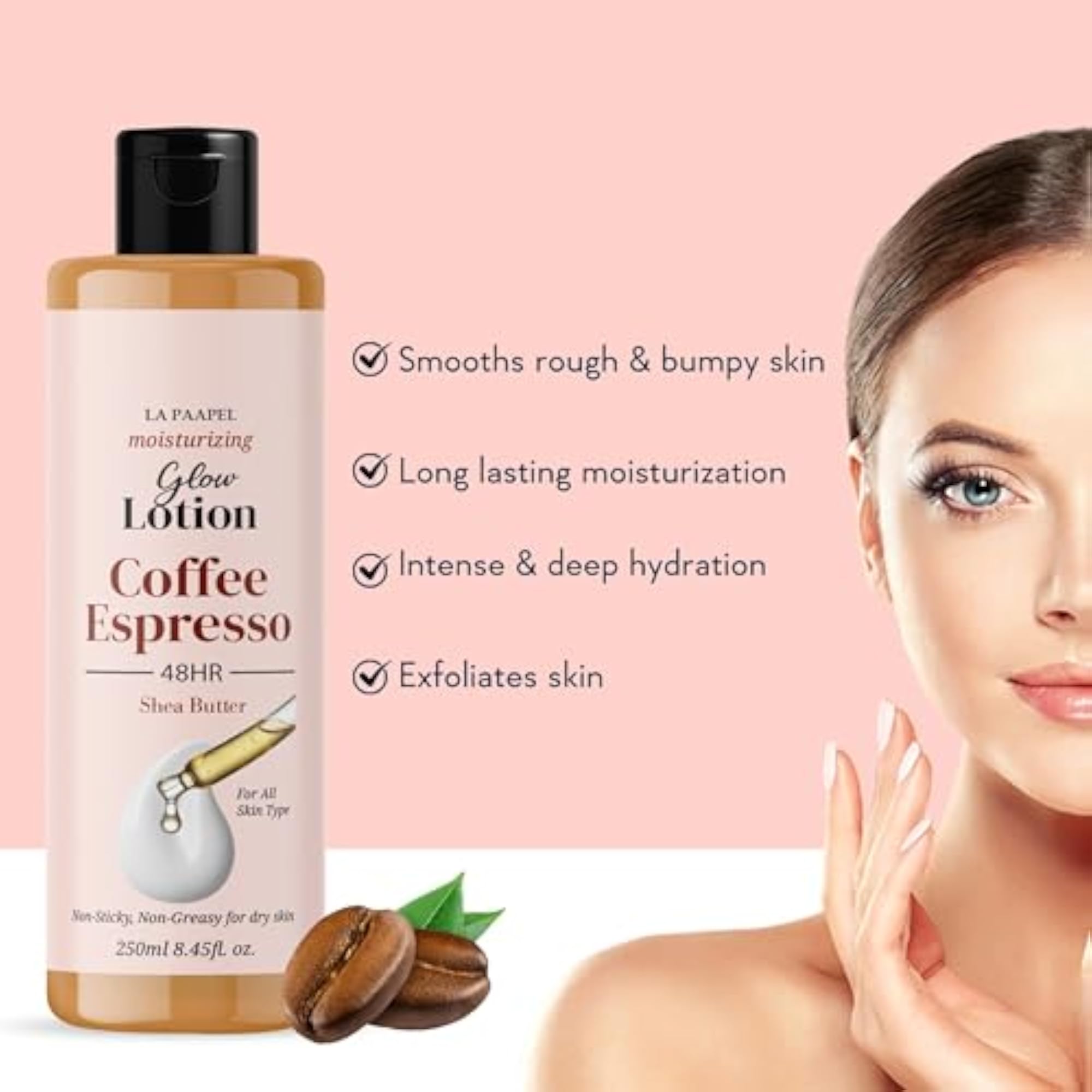 Coffee Espresso Shea Butter Body Lotion, 250ml
